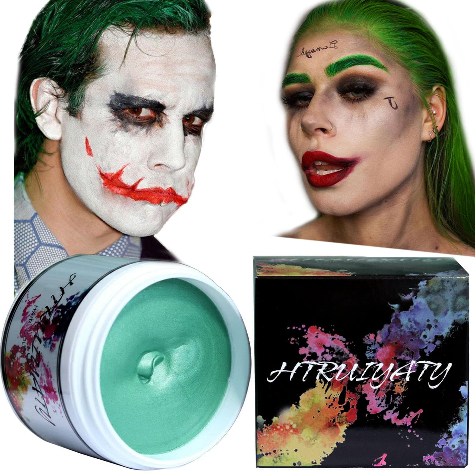 Amazon | DIY ヘアカラーワックス泥 ユニセックス 9色 (グリーン